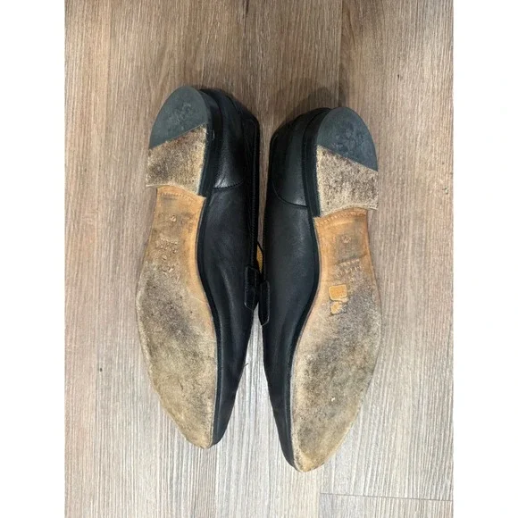 Gucci Mens Black Leather Horsebit Loafers Silver Hardware Made in Italy 12.5 - Picture 8 of 10